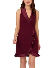 Adrianna Papell Halter Tuxedo Crepe Mini Dress