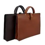 Resistance 16x12 Inches Unisex Leather MacBook Leather Bag Laptop Briefcase