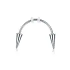 WKOUD 1PC Titanium Steel C Rod Vampire Fangs Tooth Lips Piercing Punk Spiked Lab