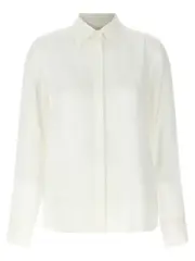 [Ferragamo] Ferragamo-Monogram Shirt Camicie Bianco-Donna 46IT White