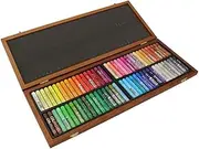 72 Colors/Set Oil Pastel Graffiti Painting Stick Portable Oil Soft Crayon Set with Wooden Box for Student Painting Art Supplies