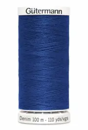Gutermann 100m Spools Professional Jeans Thread, #6756 Blue
