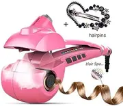 Automatic Hair Steam Curler Ceramic Curling Iron Bar Salon Professional Car Rotating Styling Steamer Spray Curl Spiral Machine Tool with LED Digital Display