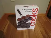 NEW COOKS Slider Station Mini Hamburger Press Pan Makes 6 Black #LR