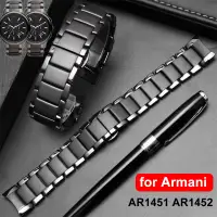 在飛比找蝦皮購物優惠-亞曼尼 22 毫米 24 毫米陶瓷錶帶適用於 Armani 