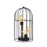 Cordless Battery Operated Birdcage Decorative Table Lamp for Home Decor