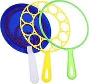 HONITANO 1Set Bubble Wands Fun Bubble Blowing Supplies for Outdoor Play for Birthday Parties Beach and Park Activities Safe Bubble Ring Kit Random Color