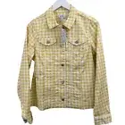 Croft & Barrow Gingham Jean Jacket Size S