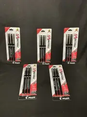 Pilot Precise V5 Rolling Ball Extra Fine Point Pens, Black Ink 3 ct (PACK OF 2)