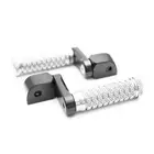 1.5 inch Lower Rear Footpegs M-Grip Silver For Honda CB 600F Hornet 04-07 06
