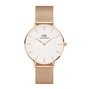 【Daniel Wellington】DW 手錶 Petite 36mm米蘭金屬錶(三色 DW00100305)