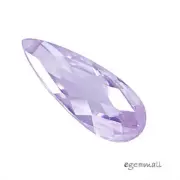 2 Cubic Zirconia Flat Pear Briolettesc Beads 7x18mm Lavender #64071
