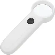 LRXIYODE 1pc Handheld LED Magnifier Portable Reading Tool for Repairing Hobby Use Lightweight Design with Integrated LED Light for Enhanced Visibility for Seniors Low Vision Users