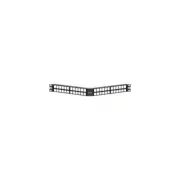 Leviton 49256-D48 Angled Quickport High-Density Patch Panel 48‑Port 1RU Black