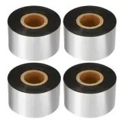1.18"x984' Wax Thermal Transfer Ribbon, 4 Roll 1" Core Ink Out Ribbon, Black