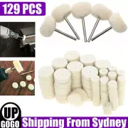 129PCS Polishing Wheel Buffing Pad Drill Bits Power Tools Dremel Rotary Tool AU