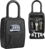 Large Key Lock Box Outdoor Hanging & Wall Mounted 4 Digit Combination Lock Box