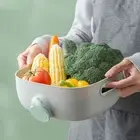Sealed Rice Fruit Sieve Colander Plastic Drain Basket Fruits