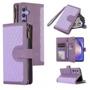 For Samsung Galaxy S23 Fe Case 9 Card Slots Pu Leather Zipper Pocket Wallet Phone Shell