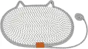 Cat Scratching Mat - Round Cotton Rope Scratching Pad - Washable Pet Accessories and Furniture for Indoor Outdoor Laying Corner House Bed Couch Chair