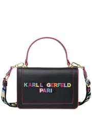 KARL LAGERFELD Simone Front Flap Leather Crossbody
