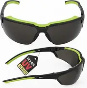 BWOLF EMERALD AF Tinted Safety Goggles with Transparent Anti-Fog and Thermoplastic Rubber Safety Goggles Tips