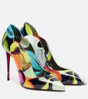 [Christian Louboutin] Christian Louboutin Hot Chick 100 patent leather pumps AU 11 multicoloured