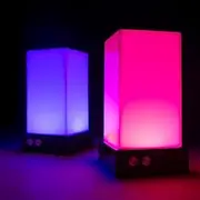 Telepathy Lamp – Touch One, Another Lights Up No Matter The Distance | Set of 2 Long Distance Friendship Lamp (Crystal)