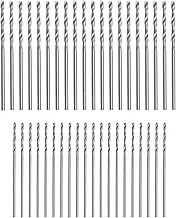 eMagTech 40 Pcs HSS Mini Twist Drill Bit Set Metal Metric Double Groove Drill Bit Including 1.5mm 1mm Drill for Wood Plastic Soft Metal Iron Aluminum Wood Plastic