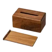 Black Walnut Tissue Dispenser Box Wooden Dining Table Paper Container