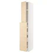METOD / MAXIMERA hc w p-o func 1dr/4drw, white/Askersund light ash effect, 40x60x240 cm