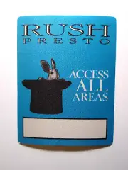 Rush Presto Tour Backstage Pass Original 1990 Hard Rock Prog Music Rabbit Hat