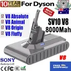 8000mAh For Dyson V8 Battery SV10 V8 Absolute Motorhead Vacuum Cleaner W/Filters