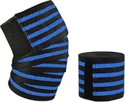 Gym Knee Sleeves | Elastic Weightlifting Knee Pads | Flexible Knee Wraps Workout Sports Brace, No-Slip Straps Heavy Duty Support for Fitness, Gym, Sports