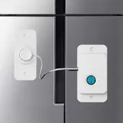 Fingerprint Fridge Lock, Refrigerator Lock with Fingerprint, for Fridge, Cabinet locks, Drawers, Dishwasher, Toilet, White