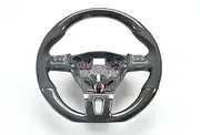 RealCarbon Fiber Car Steering Wheel Compatible for Passat Magotan Compatible for Passat B7 Compatible for Passat CC Compatible for Jetta MK6(With paddle shift)