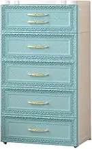 Children's Wardrobe Storage Cabinet with Large Capacity Drawer Multilayer Plastic Storage Bins Locker for Living Room Bedroom and Children's Room Blue 3 Layers