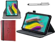 Red Case with 360 Rotational Stand & Stylus Compatible with Samsung Galaxy Tab A9 (8.7", LTE) Tablet