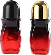 2 Pcs 50ml Glass Roll On Deodorant Roller Bottle Empty Roller Ball Containers For Essential Oils Refillable Rollerball Applicator