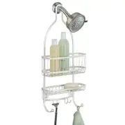 iDesign -61974 York Metal Wire Hanging Shower Caddy, Extra Wide Space fr Shampoo
