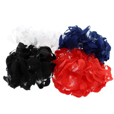 Zac's Alter Ego® Set of 4 Frilly Garters/ Scrunchies with Shiny Trim