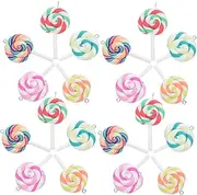 [Generic] Charm Pendants Lollipop Shape 20pcs Bead Kit for Jewelry Candy Charm for Bracelet Embellishment Soft Polymer Clay