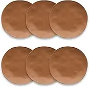 TarHong Matte Terra Cotta Salad Plate, 8.5 x 0.9”, Planta (Majority Plant Based Melamine Material), Shatterproof, Indoor/Outdoor, Set of 6