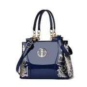 Nevenka Patent Leather Sequins Handbags for Ladies Hobo Bag-DarkBlue
