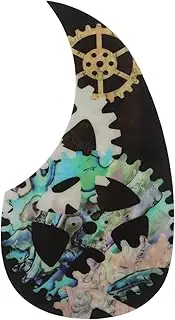 Generic Teardrop Shape Acoustic Guitar Pickguard Self Adhesive Wear Resistant Protector with Grain Design for Scratch Protection of Electric and Classical Guitars