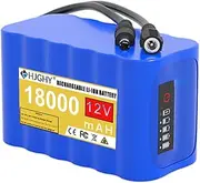 HJGHY DC 12V 18000mAh Rechargeable Li-ion Battery Lithium Battery Pack for LED Light Bar/Robotics/Camera Battery/Street Light Battery/Various 12V Lamps Backup Battery