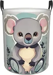lovely Koala print Laundry Basket,Collapsible Storage Basket,Household Storage for Clothes,Linens,Sheets,Toys