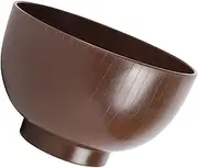 AUTSUPPL Unbreakable and Sturdy Japanese Style Soup Bowl Wooden Grain Versatile for Soup Rice and Appetizers