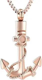 DOTUIARG Anchor Cremation Urn Necklace Sailor Memorial Ashes Holder Keepsake Pendant Jewelry