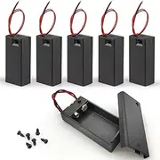 VWEICYY 6PCS 9V Battery Holder,9V Battery Holder with Switch,9 Volt Battery Holder with Leads，Widely Used in Student Experiments,LED Strips or Other Devices with 9V Batteries (6 Pack)